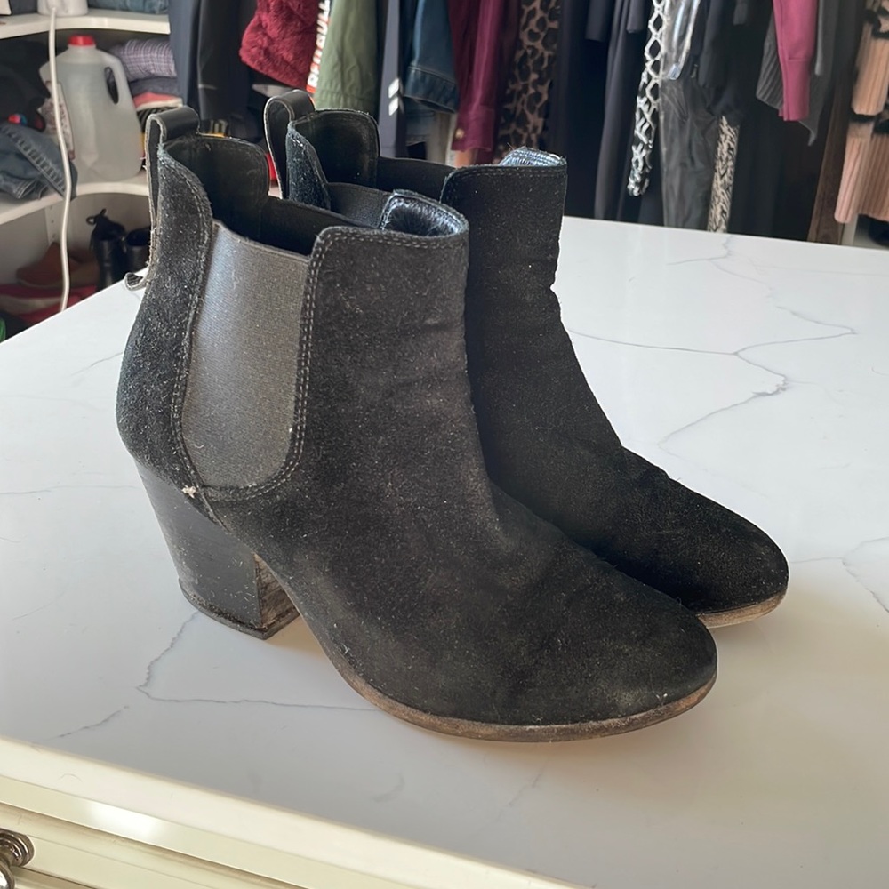 Rag & Bone black suede booties size 8
